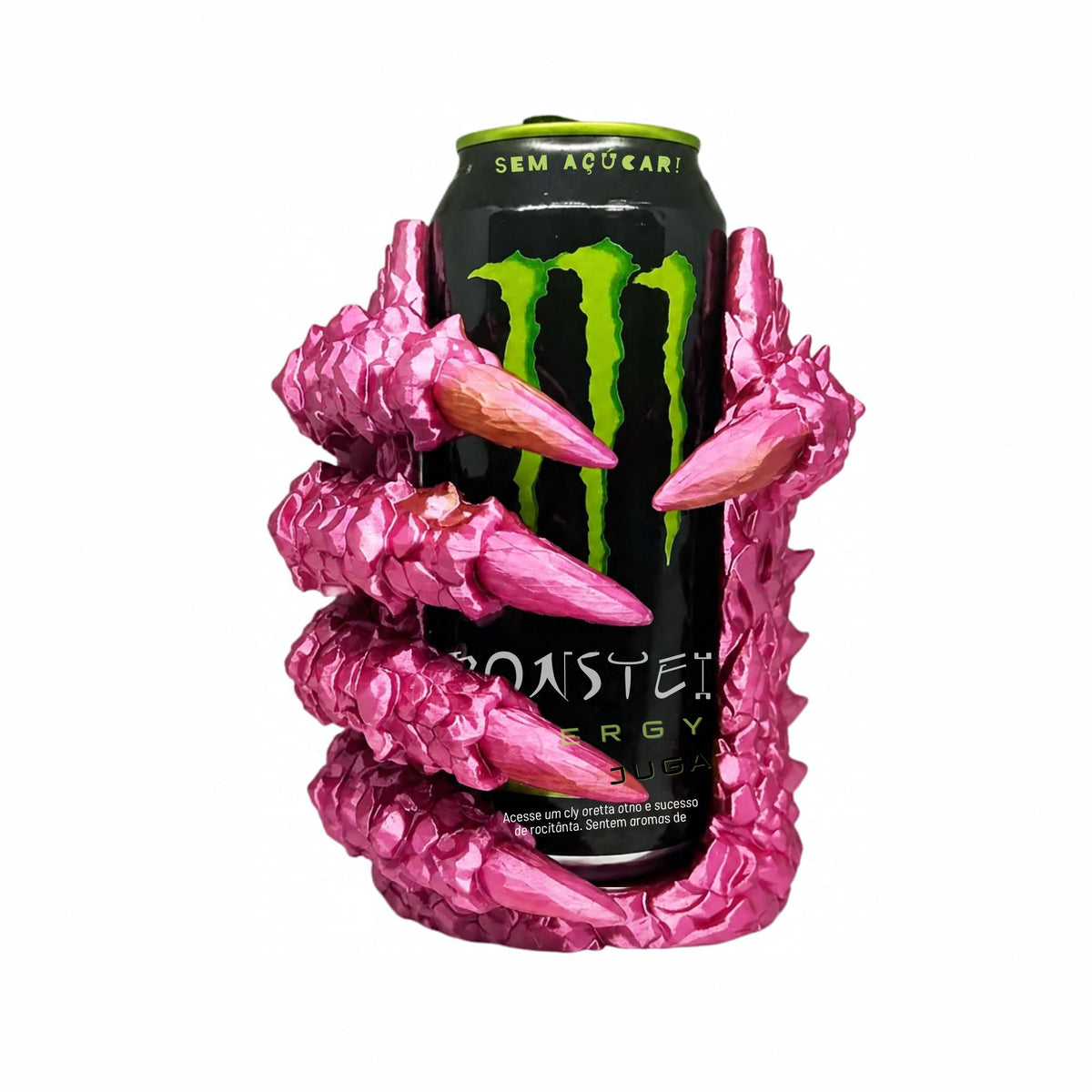 Porta latas garra impreso en 3D rosa