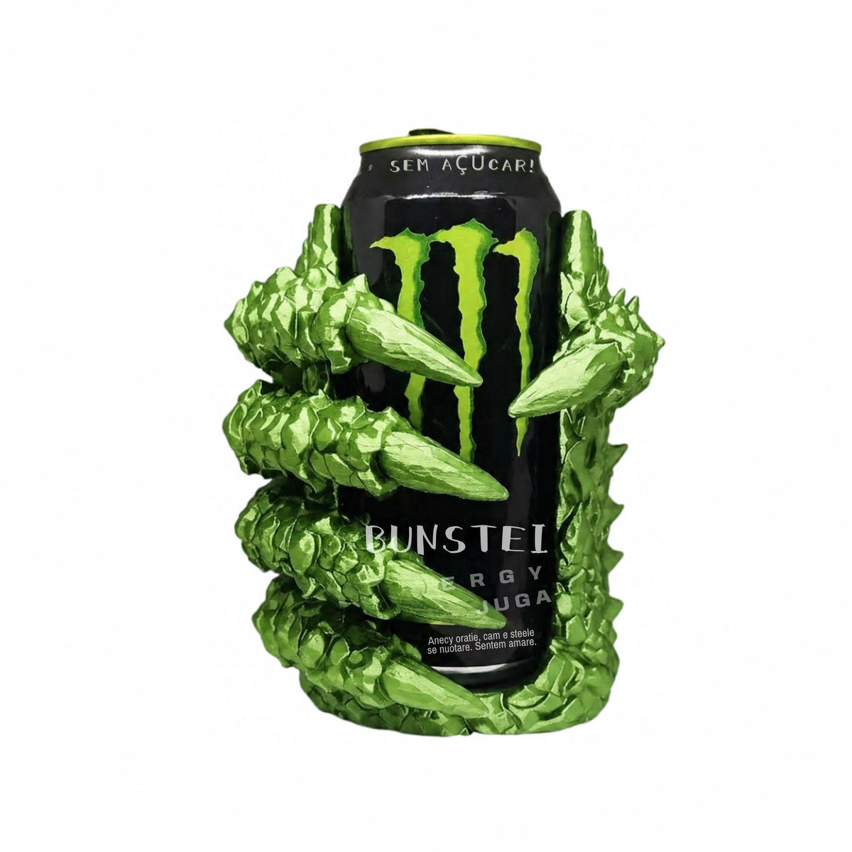 Porta latas garra impreso en 3D verde