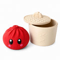 Fidget dumpling antiestrés con vaporera impreso en 3D rojo