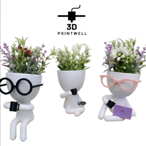Pack 3 Maceteros Robert Plant Lentes Con Cafe