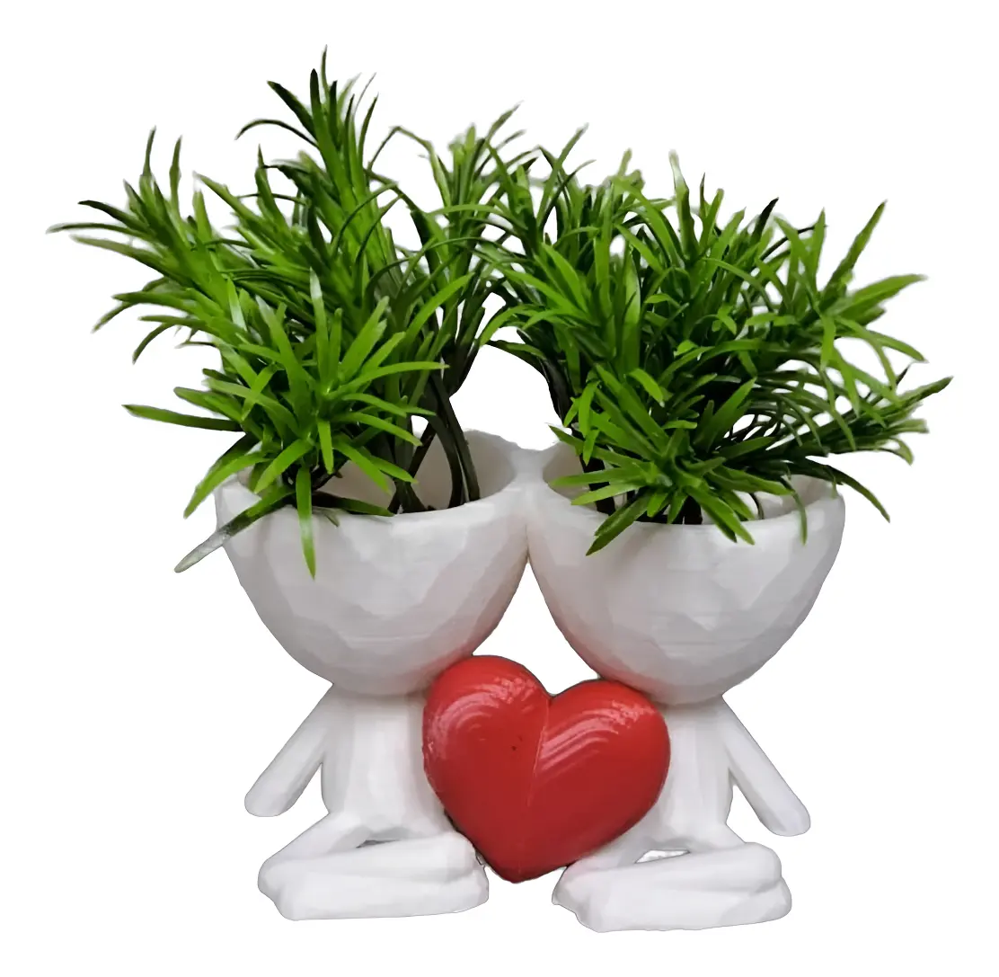 Macetero Robert Plant Pareja Corazon